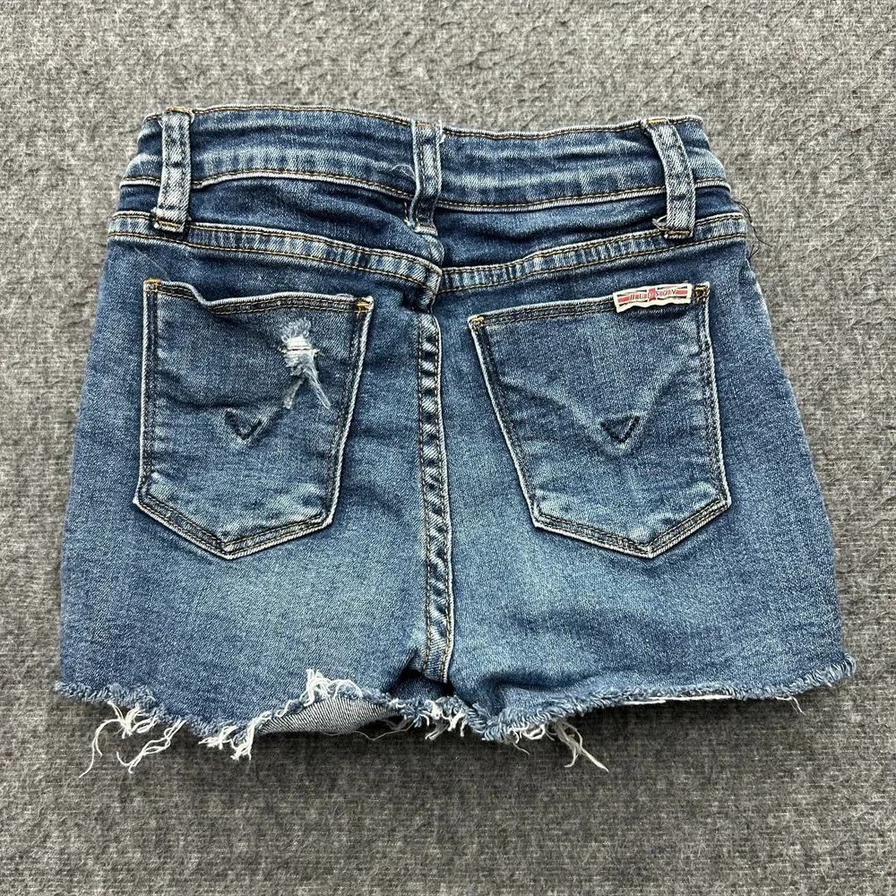 Hudson‎ Cut-off Denim Shorts Girls 10 Blue Embroidered Flowers Boho Floral - Picture 5 of 8